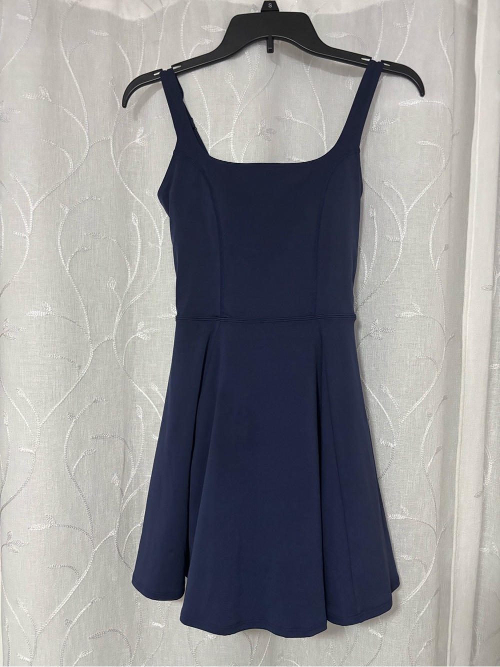 Gilly Hicks Navy Square-Neck Fit & Flare Active Dress